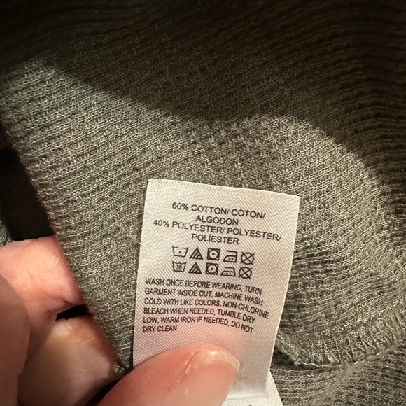 Lucky Brand Thermal Knit Long Sleeve Leopard Print Top Shirt Green Women… - Picture 7 of 7